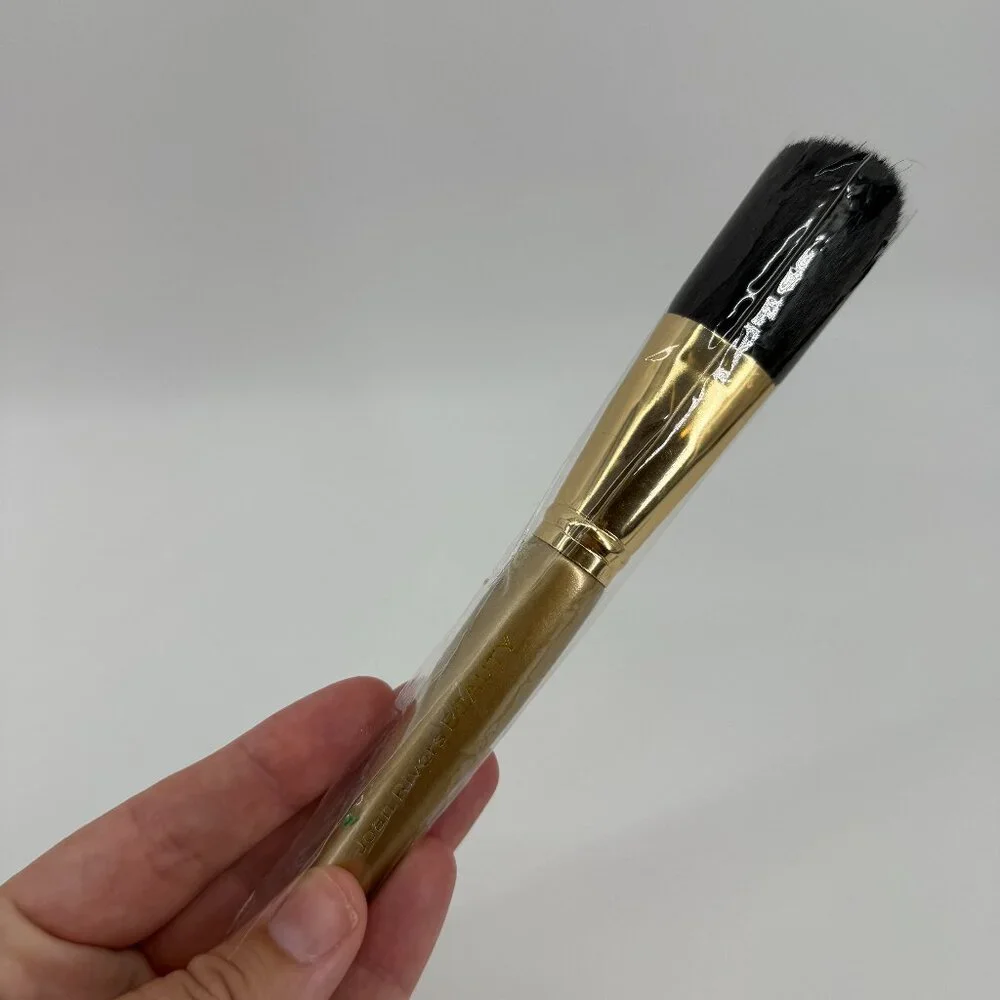 Joan Rivers BEAUTY‎ MAKEUP powder brush NEW In Package 7” Gold Handle